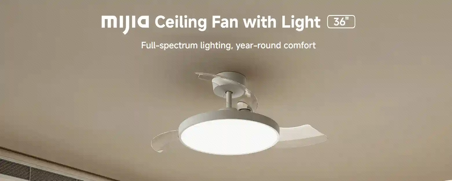 معرفی پنکه سقفی چراغدار شیائومی مدل Mijia Ceiling Fan with Light معرفی پنکه سقفی چراغدار شیائومی مدل Mijia Ceiling Fan with Light