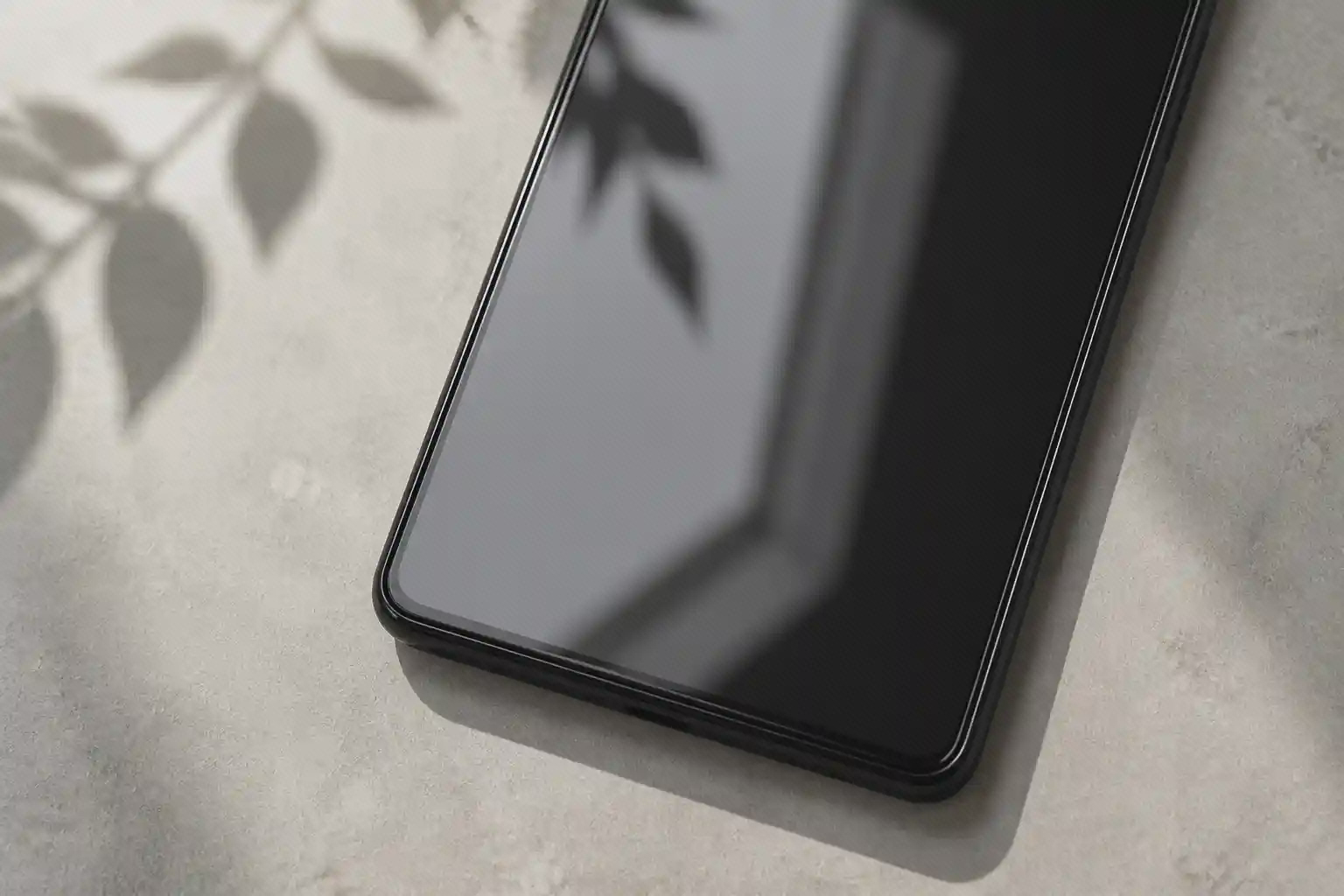 نمای آموزشی نور طبیعی و انعکاس روی گلس Horo نصب‌شده بر بخش پایینی POCO X5 Pro