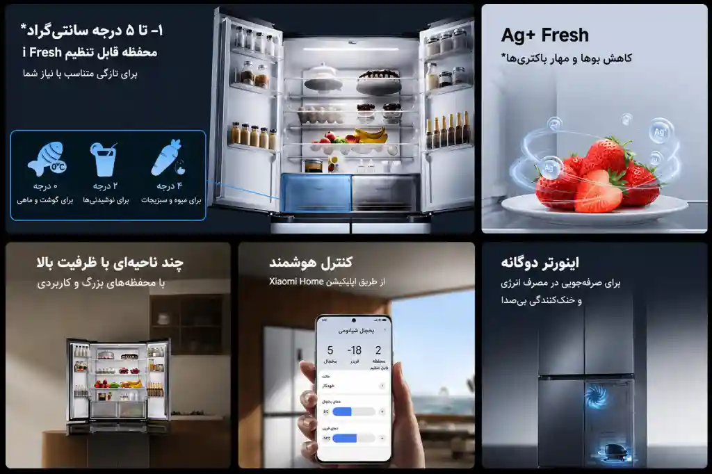 معرفی یخچال شیائومی مدل Mijia Refrigerator Cross Door 502L - تصویر توضیحات 1
