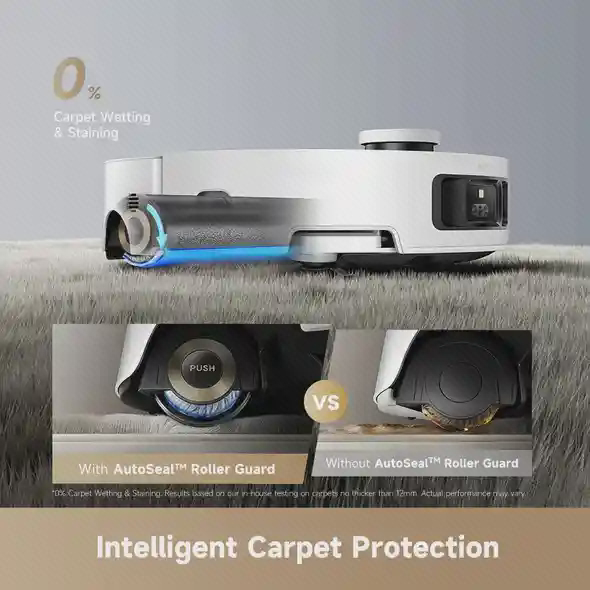 محافظ رولر AutoSeal جارو Dreame Aqua10 Ultra برای جلوگیری از خیس‌شدن فرش