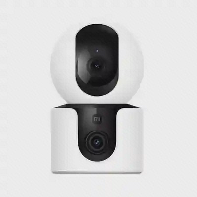 نمای اصلی دوربین شیائومی C300 Dual دوربین نظارتی Xiaomi C300 Dual سفید با دو لنز روی هد و پایه