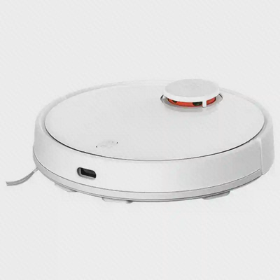 جارو رباتیک دستدوم Xiaomi Mop P با ایراد تیکشی نمای سهرخ جارو رباتیک سفید شیائومی Mop P دست دوم با برجک لیزری