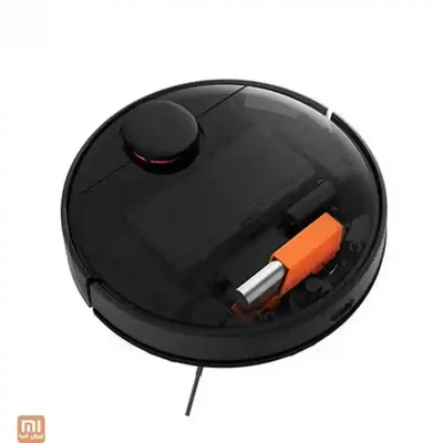ساختار داخلی مکش جارو Mop P دست دوم نمای گرافیکی موتور نارنجی داخل جارو رباتیک مشکی Xiaomi Mop P