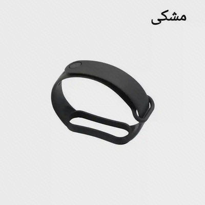 نمای بند مشکی Mi Band 5 بند سیلیکونی مشکی مچبند شیائومی Mi Band 5