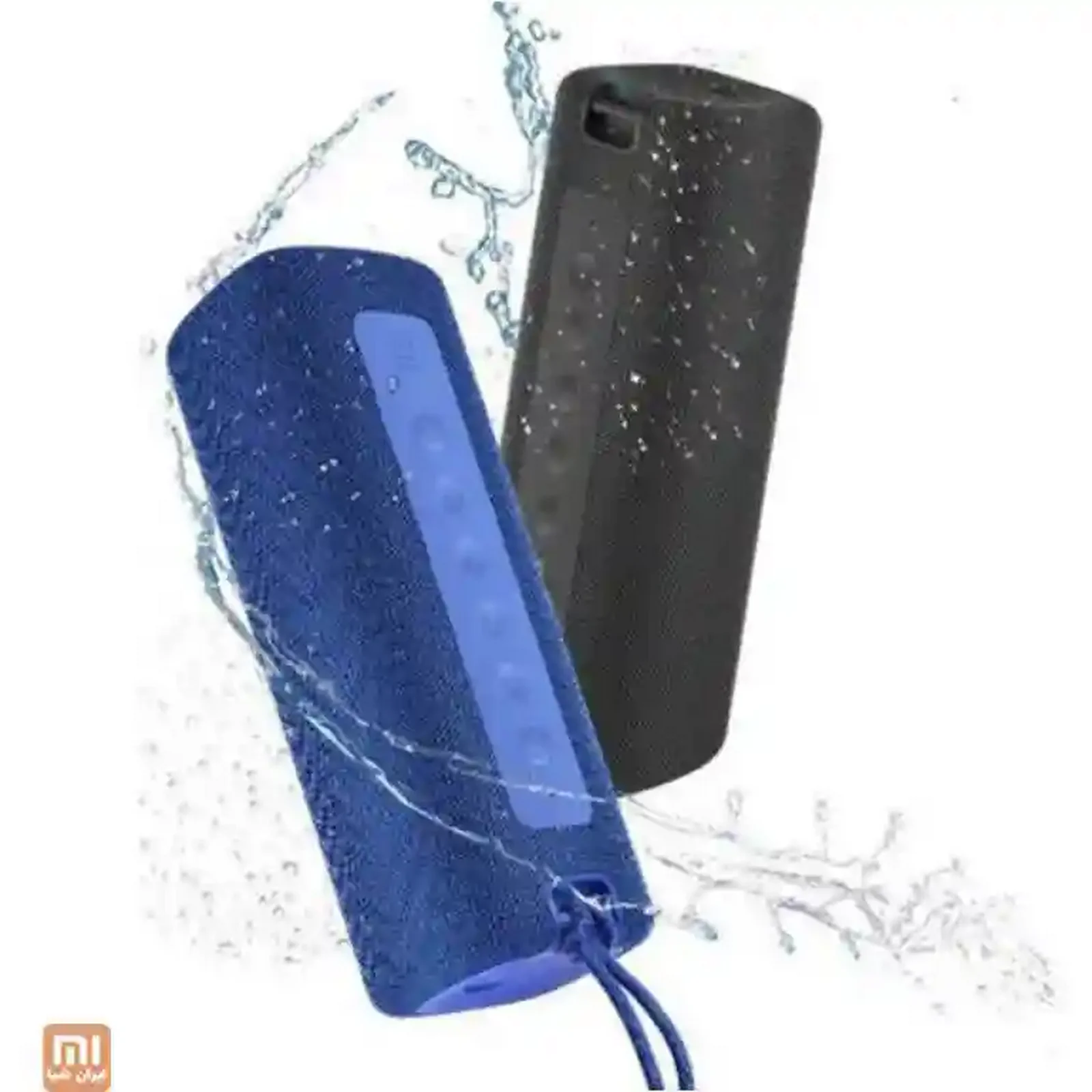 مقاومت اسپیکر ۱۶ وات شیائومی در برابر آب اسپیکرهای آبی و مشکی شیائومی MDZ-36-DB میان پاشش آب