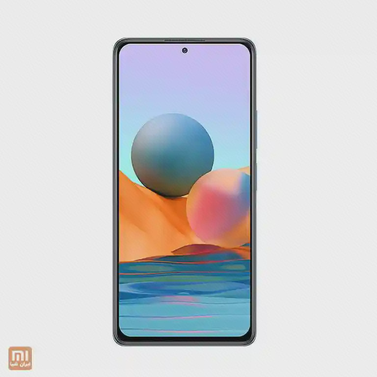 نمای نمایشگر Redmi Note 10 Pro 6/128 گوشی شیائومی Redmi Note 10 Pro ظرفیت ۱۲۸ گیگابایت از نمای روبهرو