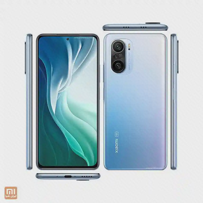 نماهای چندگانه گوشی Mi 11i 5G نمای کامل جلو، پشت و لبههای گوشی شیائومی Mi 11i 5G آبی