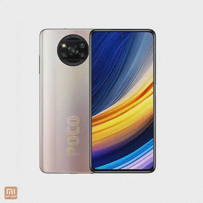 طراحی دوطرفه Poco X3 Pro برنزی نمای جلو و پشت گوشی برنزی شیائومی Poco X3 Pro ۸/۲۵۶