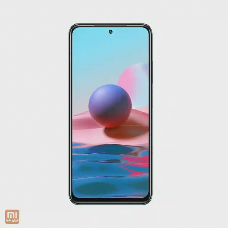 گوشی شیائومی Redmi Note 10 نسخه ۴/۶۴ گیگابایت از نمای جلو