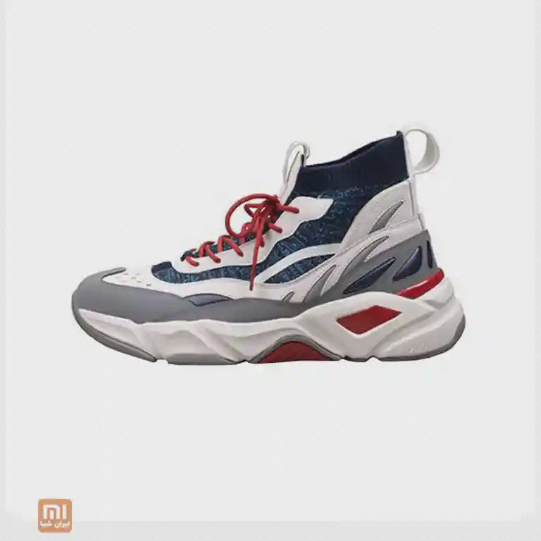 کفش ساق‌دار FREETIE Cycling Sneaker سفید و سرمه‌ای با بند قرمز