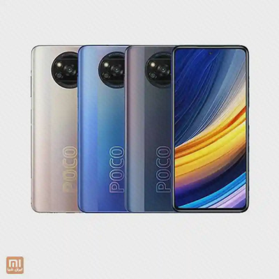 مقایسه رنگهای Xiaomi Poco X3 Pro از جلو و پشت تنوع رنگ گوشی Poco X3 Pro با پنلهای برنزی آبی و مشکی