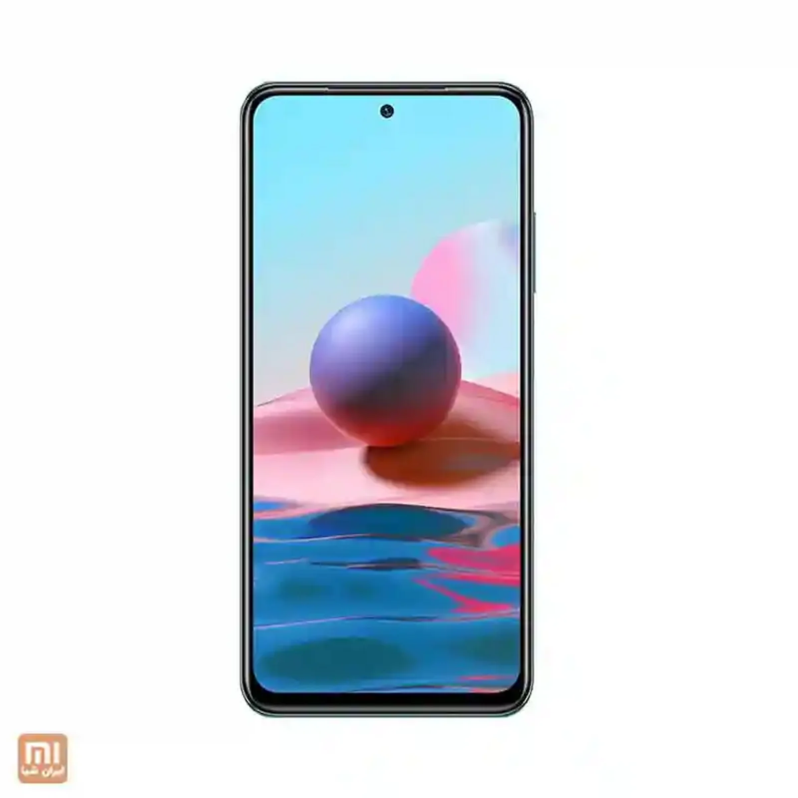 نمای صفحهنمایش Xiaomi Redmi Note 10 ظرفیت ۶۴ گیگ گوشی شیائومی Redmi Note 10 نسخه ۴/۶۴ گیگابایت از نمای جلو