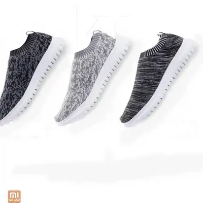 مقایسه طرح رویه کفش بدون بند Xiaomi UREVO سه طرح مشکی و خاکستری کفش زنانه UREVO Casual Running