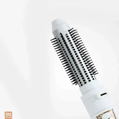 جزئیات برس و خروجی هوای سشوار Wellskins شیائومی نمای نزدیک برس گرد سشوار Wellskins شیائومی با دندانههای مشکی