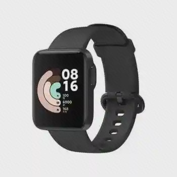 ساعت هوشمند Xiaomi Mi Watch Lite با بند مشکی نمای سهرخ ساعت هوشمند شیائومی Mi Watch Lite مشکی با صفحه 08:16
