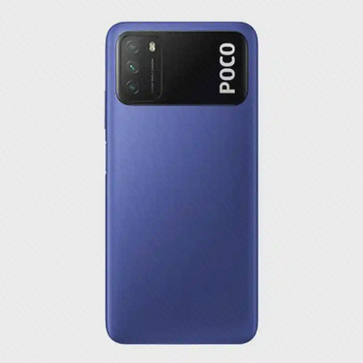 دوربین و طراحی پشت گوشی Xiaomi Poco M3 آبی قاب پشتی آبی گوشی شیائومی Poco M3 4/64G با پنل دوربین مشکی
