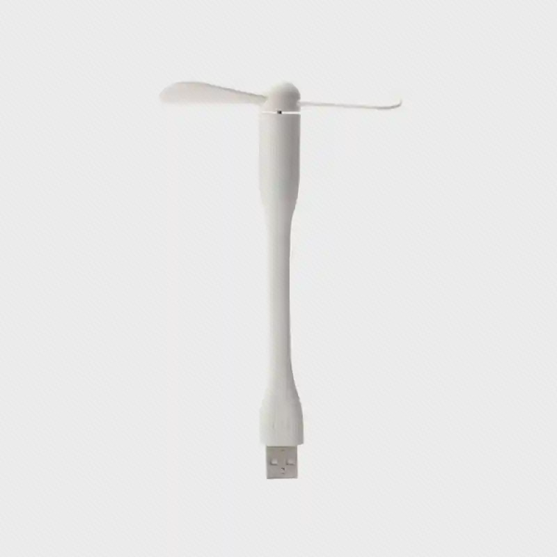 پنکه همراه USB شیائومی سفید با گردن انعطاف‌پذیر و پروانه دوپره