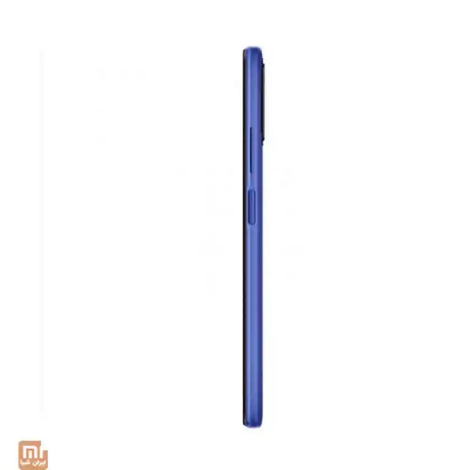لبه و کلیدهای گوشی Xiaomi Poco M3 نسخه 128 گیگابایت نمای جانبی گوشی آبی شیائومی Poco M3 4/128G با دکمههای فیزیکی