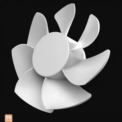 طراحی پرههای پنکه قابل حمل Xiaomi VH F03 نمای جداگانه هفت پره پنکه شارژی شیائومی VH F03