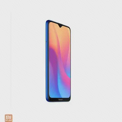 طراحی کناری موبایل Xiaomi Redmi 8A آبی نمای سهرخ گوشی آبی شیائومی Redmi 8A با صفحه نمایش روشن