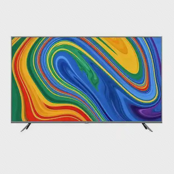 نمای روبهرو تلویزیون Xiaomi 4S شصتوپنج اینچ تلویزیون هوشمند شیائومی 4S سایز 65 اینچ با تصویر انتزاعی رنگارنگ