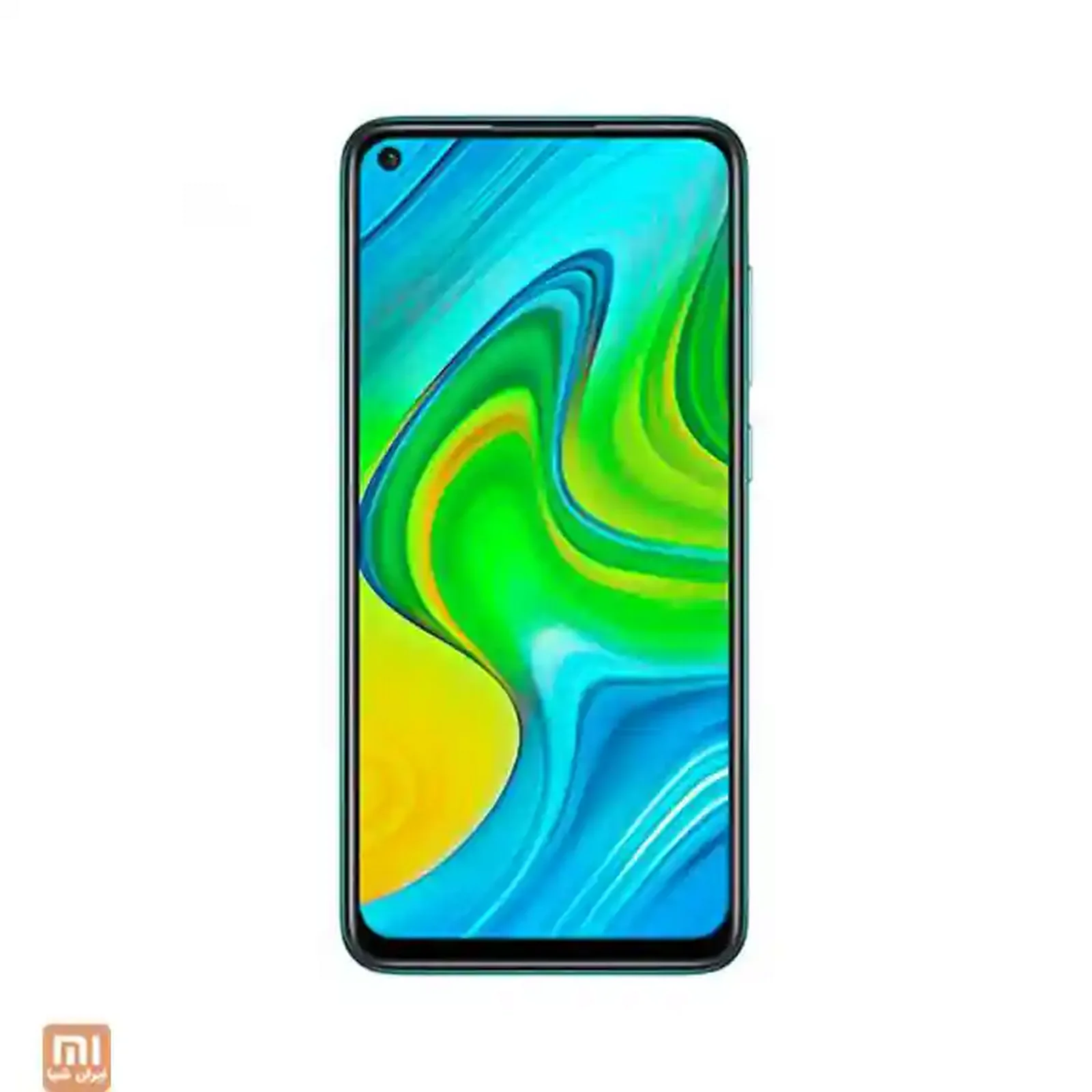 صفحه نمایش گوشی Xiaomi Redmi Note 9 نسخه 64 گیگابایت نمای جلویی گوشی شیائومی Redmi Note 9 با نمایشگر رنگی و دوربین سلفی حفره ای