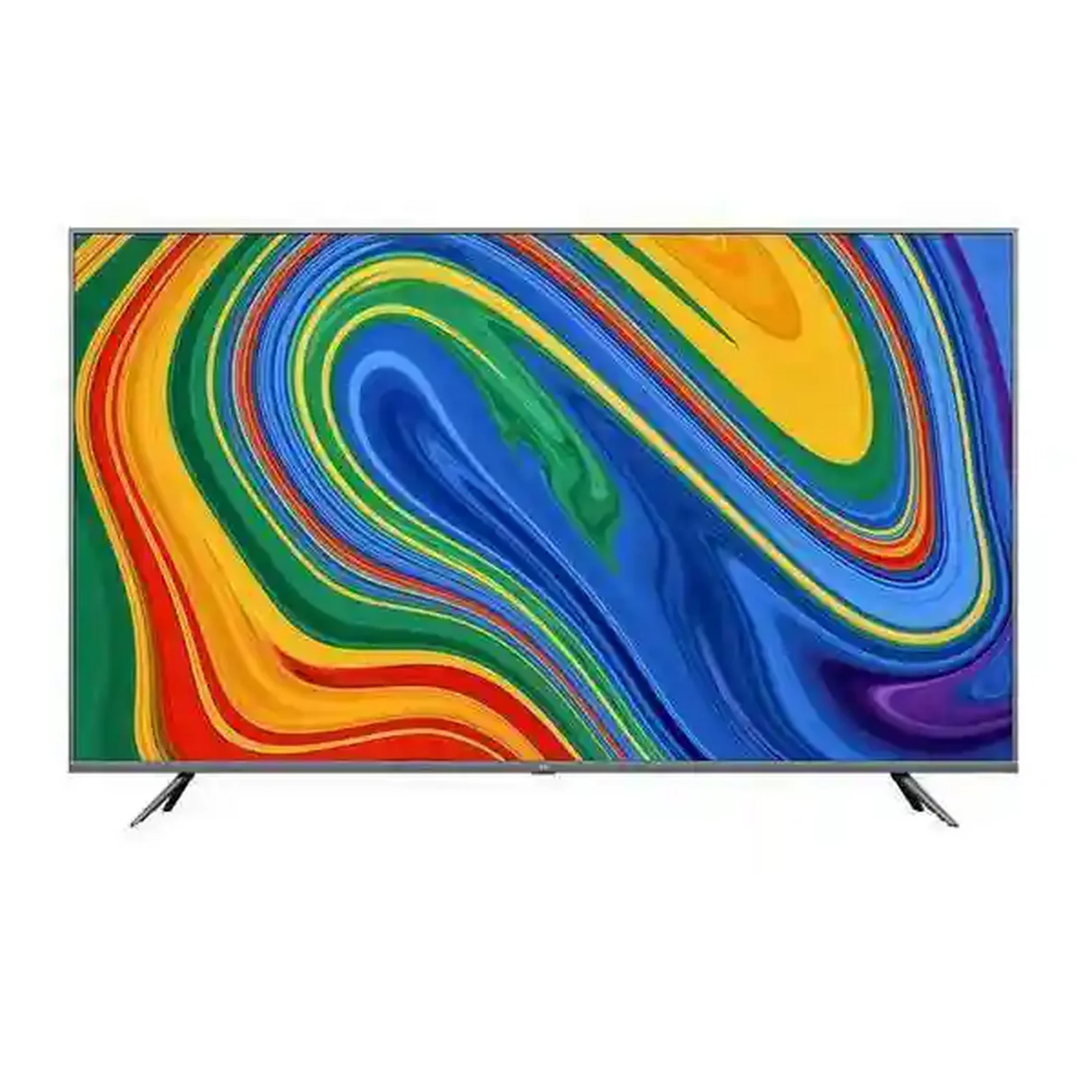نمای روبهرو تلویزیون Xiaomi 4S شصتوپنج اینچ تلویزیون هوشمند شیائومی 4S سایز 65 اینچ با تصویر انتزاعی رنگارنگ