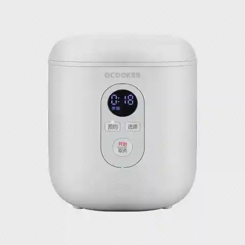 نمای روبهرو پلوپز Xiaomi QCOOKER QF1201 پلوپز سفید شیائومی QCOOKER QF1201 با نمایشگر دیجیتال و پنل دکمهای