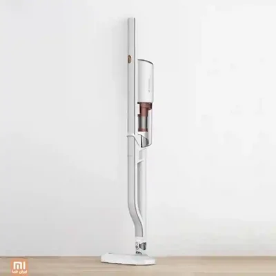 حالت ایستاده جاروبرقی درما DX800S جاروبرقی شیائومی Deerma DX800S به حالت عمودی روی کف چوبی