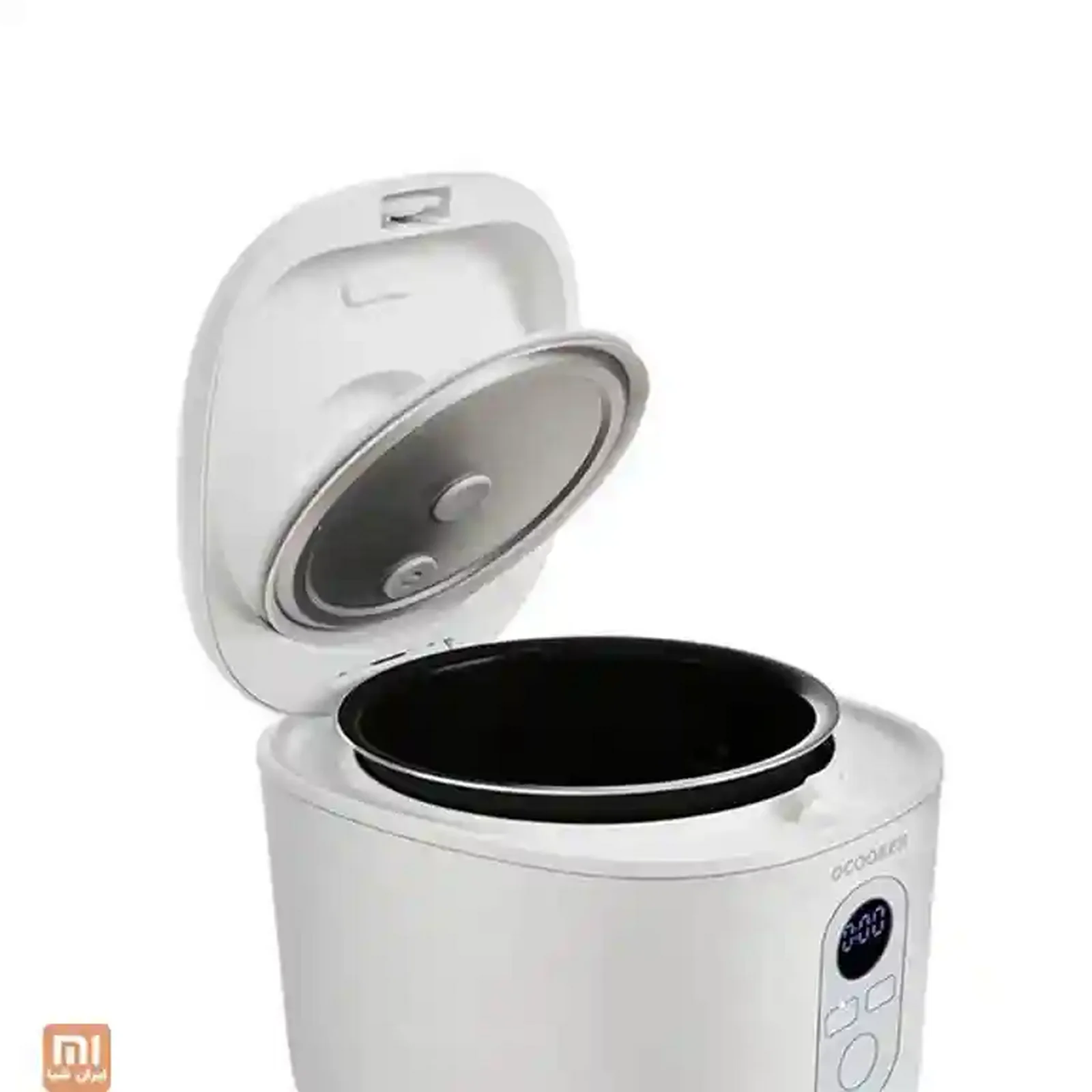 دیگ داخلی پلوپز شیائومی QCOOKER QF1201 پلوپز QCOOKER QF1201 شیائومی با درپوش باز و دیگ داخلی مشکی