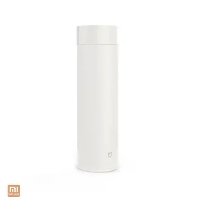 طراحی یکدست سفید فلاسک شیائومی Mijia 500ML با خط اتصال درپوش