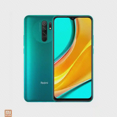 طراحی دوطرفه Redmi 9 سبز نمای جلو و پشت سبز گوشی Redmi 9 با دوربینهای عمودی مرکزی