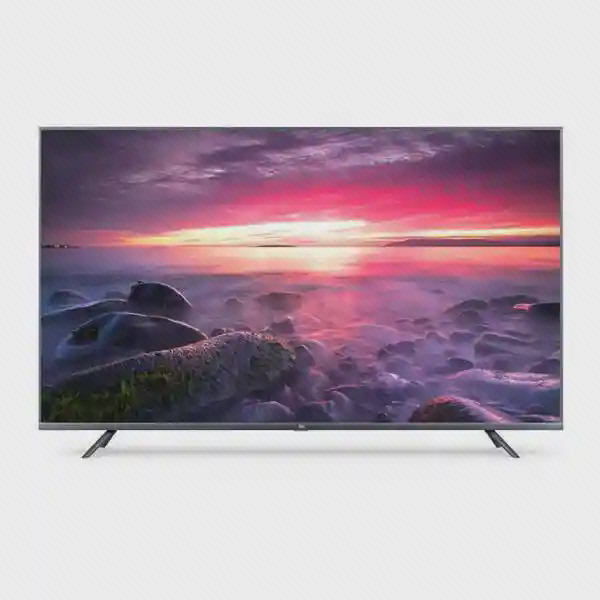 نمای روبهروی تلویزیون Xiaomi Mi TV 4S 55 تلویزیون هوشمند شیائومی 4S سایز ۵۵ اینچ با تصویر غروب ساحلی