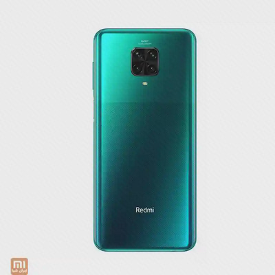 پنل پشتی سبز Redmi Note 9 Pro با چهار دوربین مربعی و فلش زیر آن