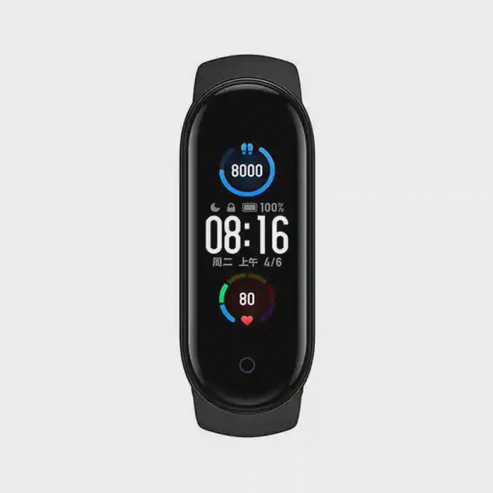 مچ بند هوشمند شیائومی Mi Band 5 مشکی با نمایشگر رنگی روشن