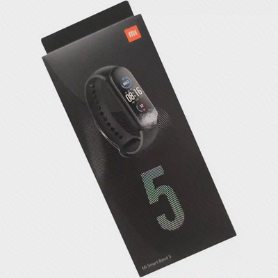 جعبه مشکی مچ بند هوشمند شیائومی Mi Band 5 با تصویر محصول