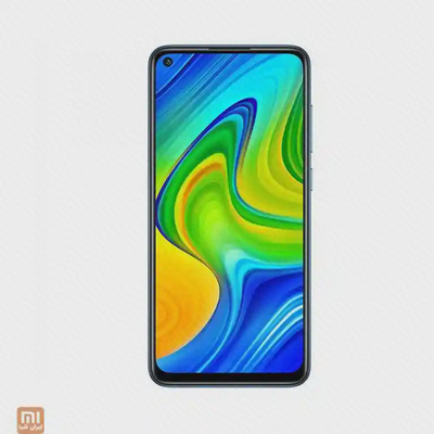 نمای جلوی گوشی Redmi 9 نسخه ۳۲ گیگ با صفحه سبز آبی و دوربین گوشه‌ای