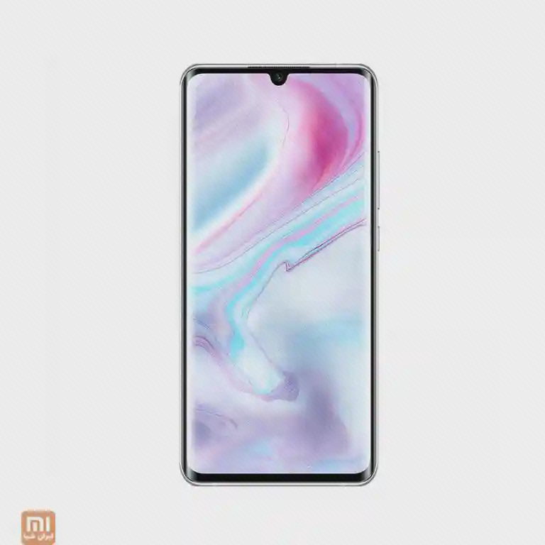 گوشی شیائومی Mi Note 10 Pro با نمایشگر خمیده و تصویر صورتی آبی