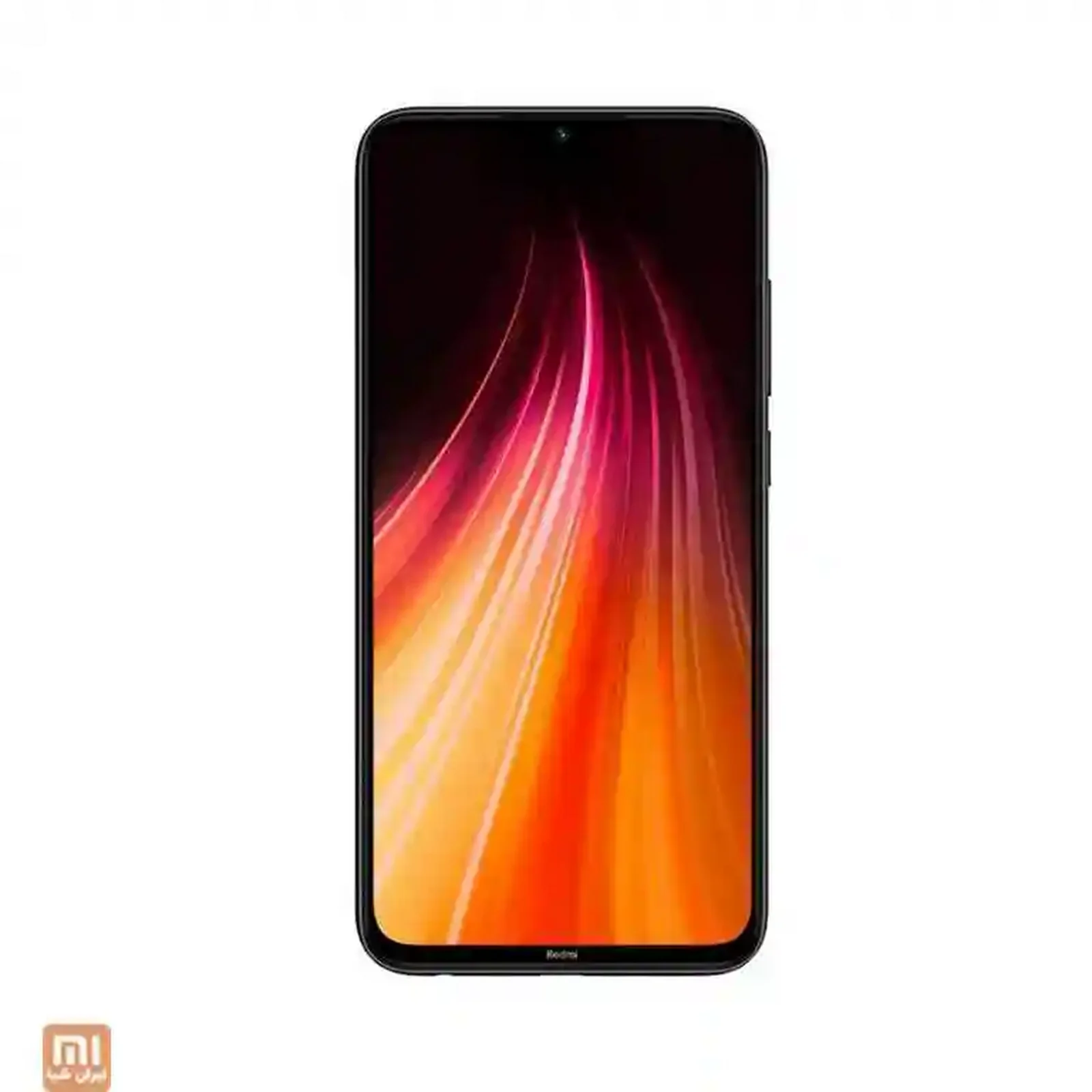 نمای جلوی Xiaomi Redmi Note 8 نسخه ۱۲۸ گیگ گوشی شیائومی Redmi Note 8 ظرفیت ۱۲۸ گیگ با نمایشگر نارنجی و قرمز