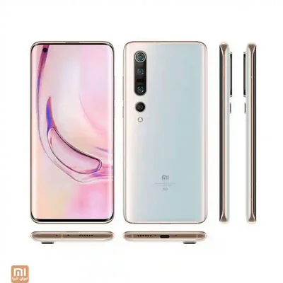 جزئیات کامل بدنه Xiaomi Mi 10 Pro مجموعه نماهای جلو پشت کناره و لبه پایین گوشی سفید Mi 10 Pro