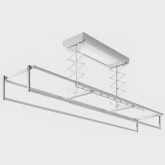 نمای کامل رخت آویز هوشمند شیائومی Mijia Smart Laundry Rack 1C با میله‌های تلسکوپی باز