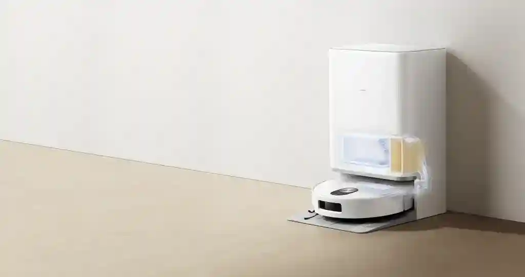 جارو رباتیک شیائومی Xiaomi Robot Vacuum 5 - تخلیه خودکار زباله با نیاز به تعویض هر 75 روز: دارای محفظه مخصوص کیسه گرد و غبار
