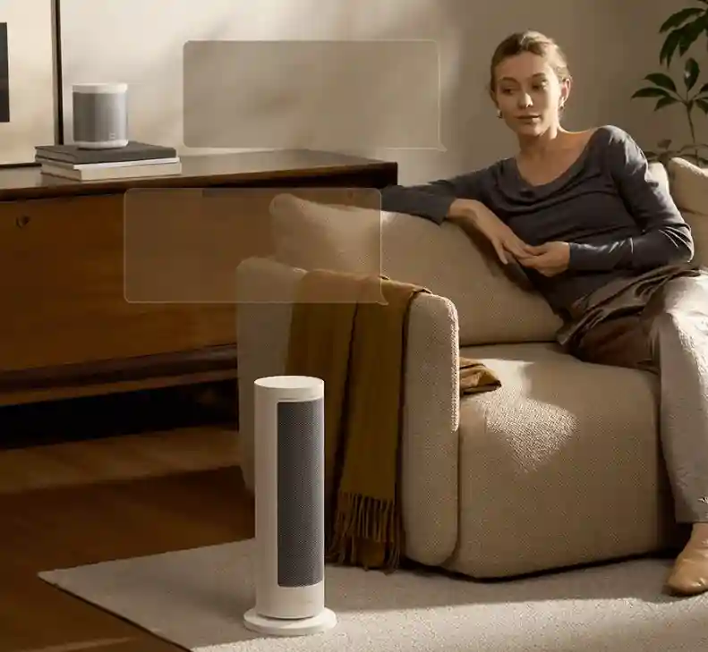 بخاری هوشمند فن دار شیائومی مدل LSNFJ04ZMEU Xiaomi Fan Heater - جریان هوای ملایم با فن گریز از مرکز