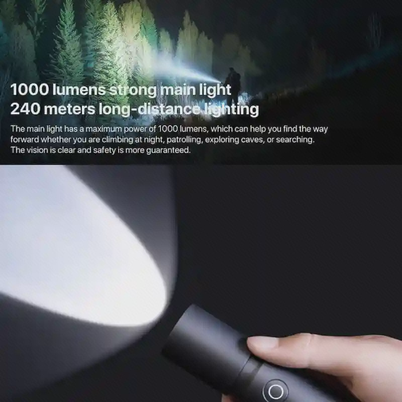 چراغ قوه و پاوربانک چندمنظوره شیائومی مدل Mijia N613 Multifunctional Flashlight