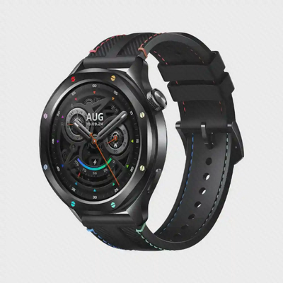نمای اصلی ساعت شیائومی Watch S4 مشکی ساعت هوشمند Xiaomi Watch S4 مشکی با بند دوخترنگی و صفحه مکانیکی دیجیتال