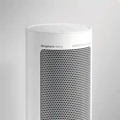 گرمایش گرافنی بخاری شیائومی LSNFJ04ZMEU نمای نزدیک توری بخاری Xiaomi Fan Heater با فناوری Graphene Heating