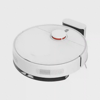 نمای اصلی جارو رباتیک شیائومی مدل Xiaomi Robot Vacuum S40C سفید با پایه شارژ