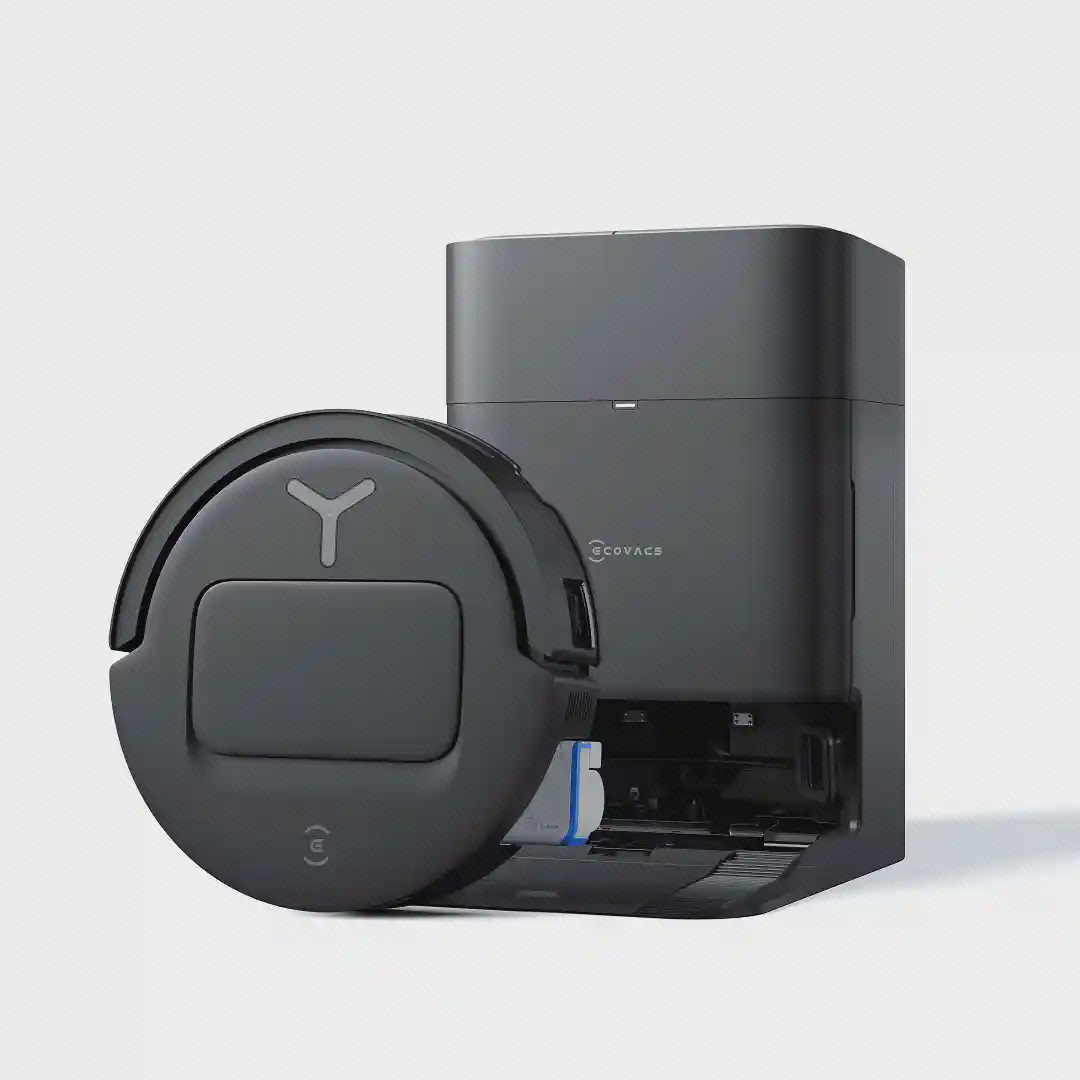 جارو رباتیک اکووکس ECOVACS T80 Omni مشکی همراه ایستگاه شست‌وشو و تخلیه خودکار