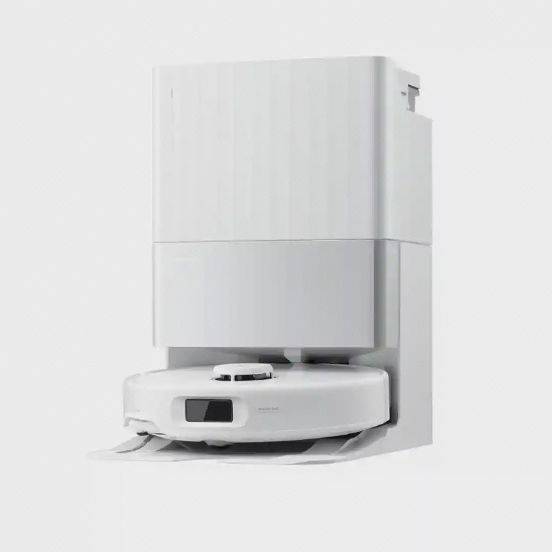 جارو رباتیک Roborock Qrevo EdgeC سفید همراه ایستگاه شست‌وشو و تخلیه