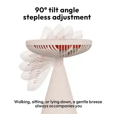 چرخش عمودی سر پنکه شارژی Sothing Forest تنظیم زاویه ۹۰ درجه پنکه رومیزی Sothing Forest Desktop Fan